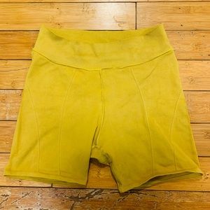Free People Movement M/L Mustard Bike Shorts